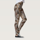 Leggings Points blancs Posters de animaux Abstraits<br><div class="desc">Revenez dans ces leggings super amusants avec un poster de animal abstrait marron et blanc. Parfait pour un événement spécial,  entraînement à la salle de sport,  vacances dans la jungle tropicale ou festival.</div>