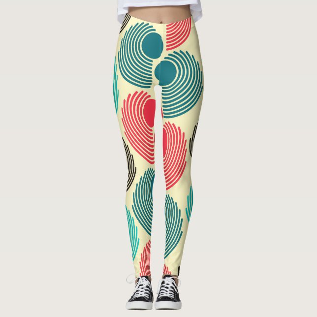 Leggings Points colorés : motif abstrait sans soudure. (Devant)