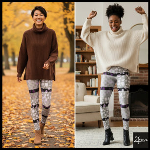 Leggings Points dalmatiens avec lignes larges noires