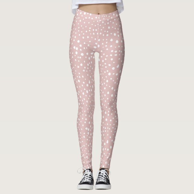 Leggings Points Dalmatiens Rose, Points Dalmatiens, Impress (Devant)