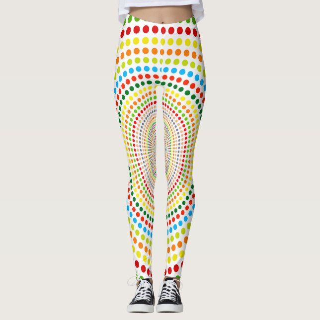Leggings Points de bonbons colorés (Devant)