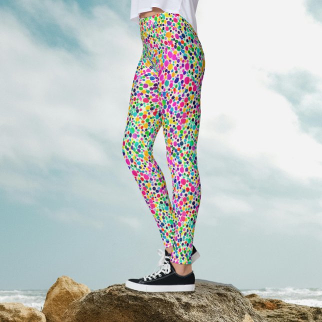 Leggings Points de couleur abstraits Motif de peinture à l' (Créateur téléchargé)