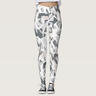Leggings Points gris clair motif Abstrait tacheté