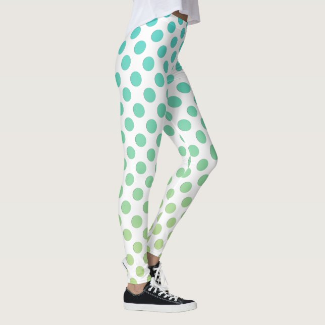 Leggings Points Ombre Turquoise (Droite)