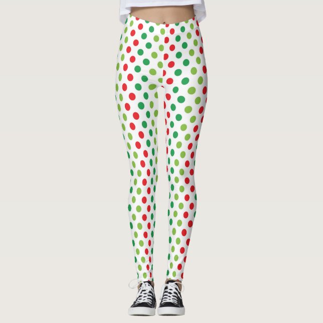 Leggings Points Polka de vacances (Devant)