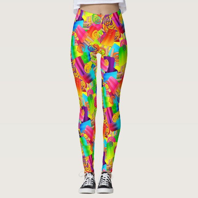 Leggings POINTS-POUSSIÈRES DU Parti CKC - JAUNE-LÉGGINGS (Devant)