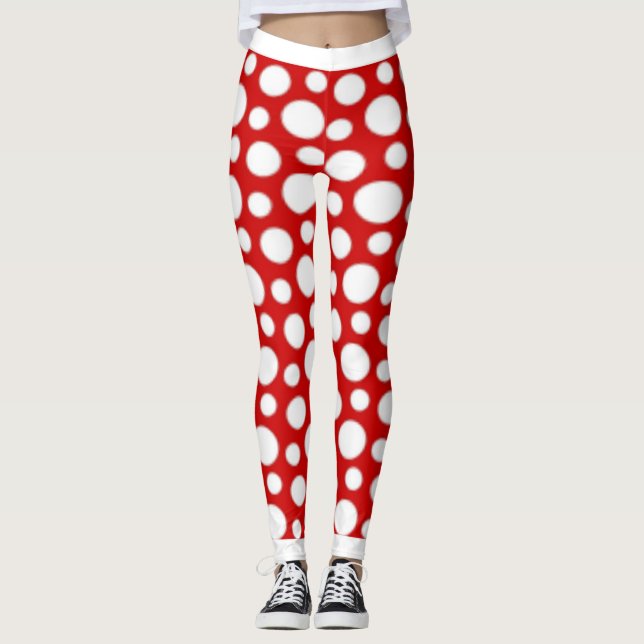 Leggings Points rouges et blancs (Devant)