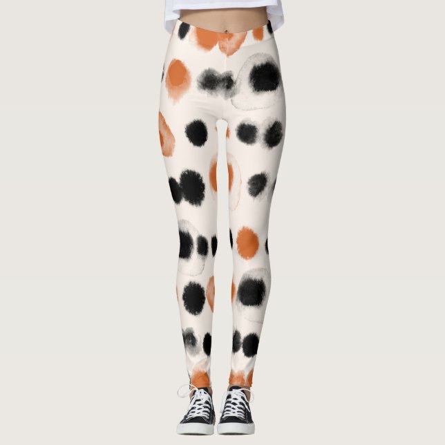 Leggings Pois Abstraits : Géométrie aquarelle. (Devant)