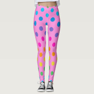 Leggings pois arc-en-ciel