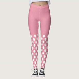 Leggings Pois blancs et roses