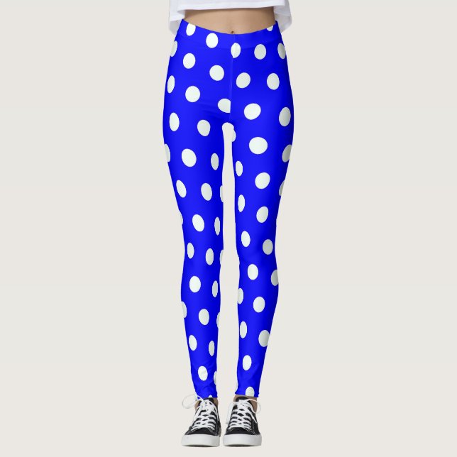 Leggings Pois bleu (Devant)