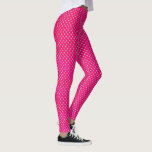 Leggings Pois de Parties scintillant rose et argent chaud<br><div class="desc">Hot Rose & Silver Parties scintillant Pois design géométrique,  avec un motif moderne tendance amusant! Consultez ma boutique pour voir ce design sur de nombreux produits!</div>