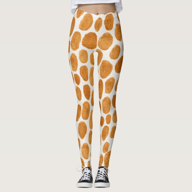 Leggings Pois d'or : Gouache Abstraite (Devant)