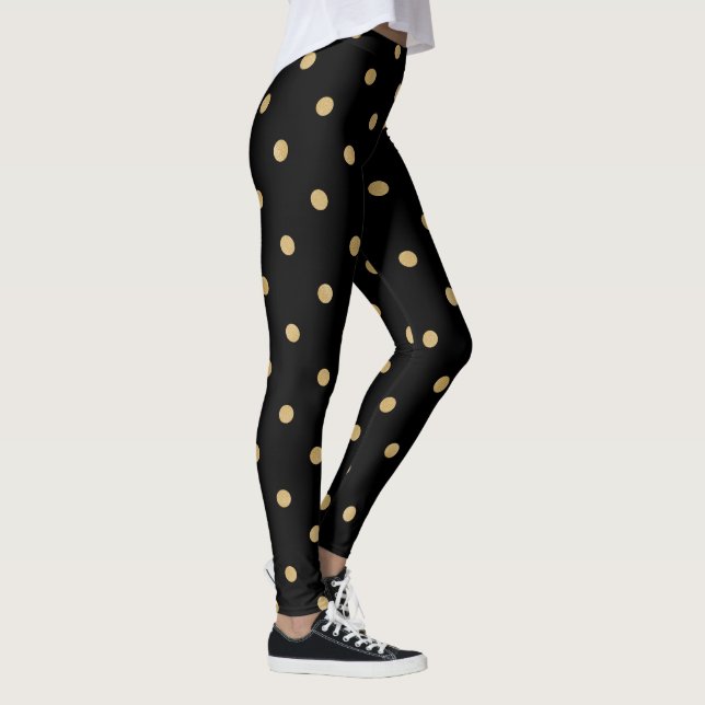 Leggings Pois d'or simple (Droite)