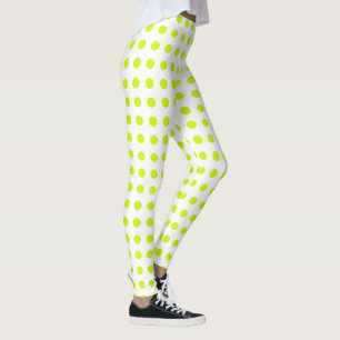 Leggings Pois frais vert citron Motif simple
