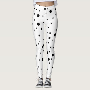 Leggings Pois noirs et blancs