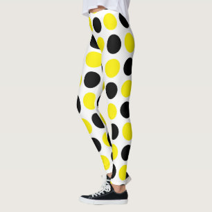 Leggings Pois noirs et jaunes