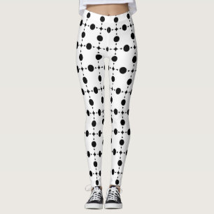 Leggings Pois noirs, Motif à points Polka, points, pointill