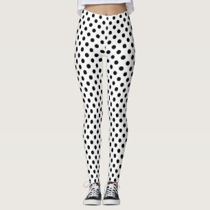 Leggings Pois noirs sur Arrière - plan blanc