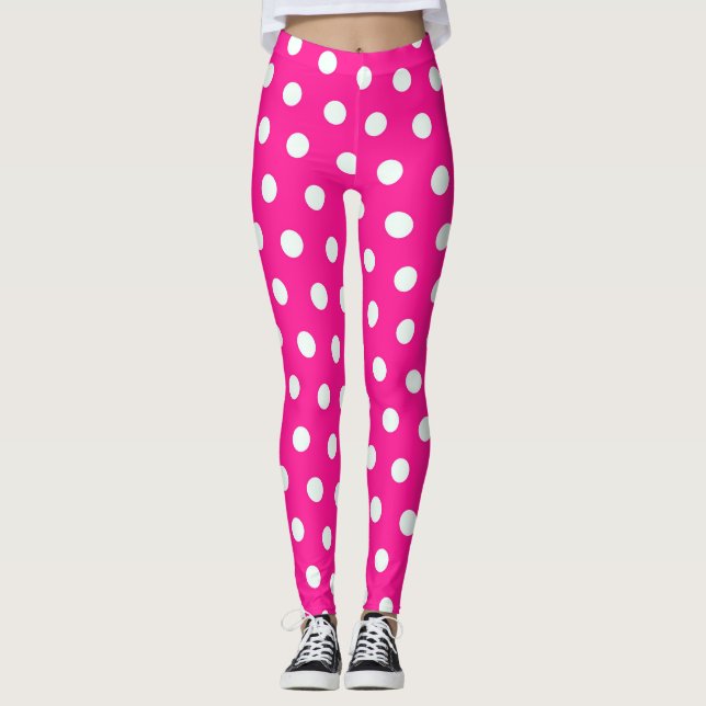 Leggings Pois rose (Devant)