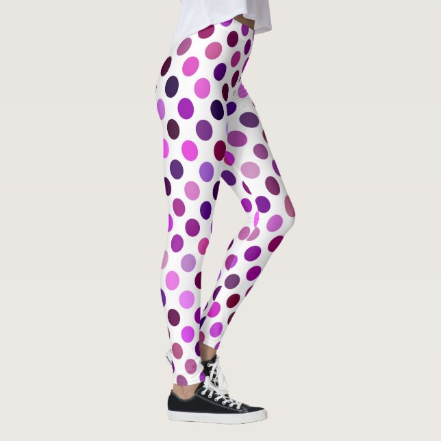 Leggings Pois roses et violets (Droite)