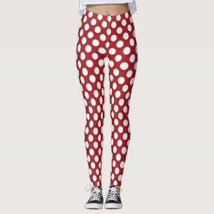 Leggings Pois rouges, Motif à points polka, points, pointil