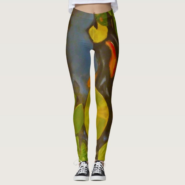Leggings Poisson D'Or Koi Pond Water Lys (Devant)