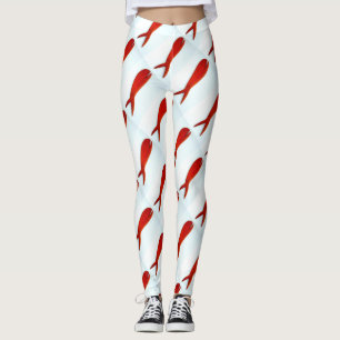 Leggings poisson rouge