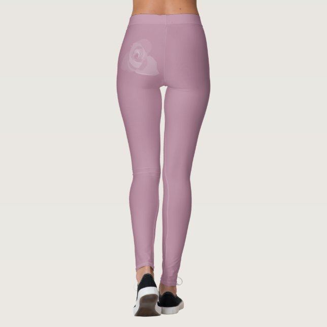 Leggings Polite Transparent Art moderne Rose blanche (Dos)