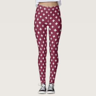 Leggings Polka blanche croise sur mûrier