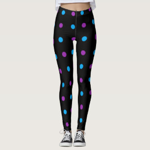 Leggings Polka Point violet rose