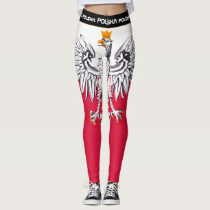 Leggings Pologne & Aigle, Drapeau polonais Voyage de mode /