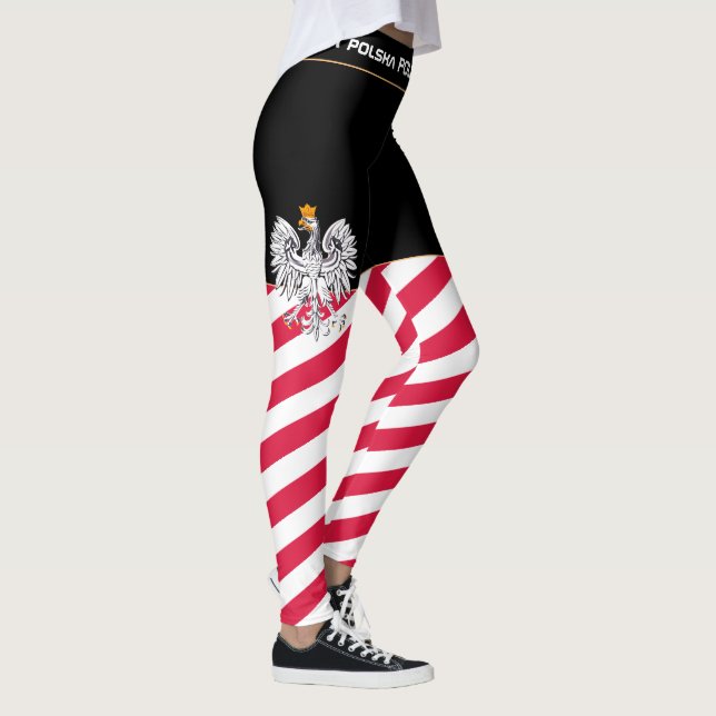 Leggings Pologne & Aigle, drapeau polonais voyage de mode/s (Droite)