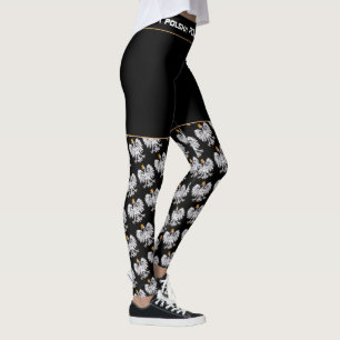 Leggings Pologne & Aigle, fan de sport, drapeau polonais