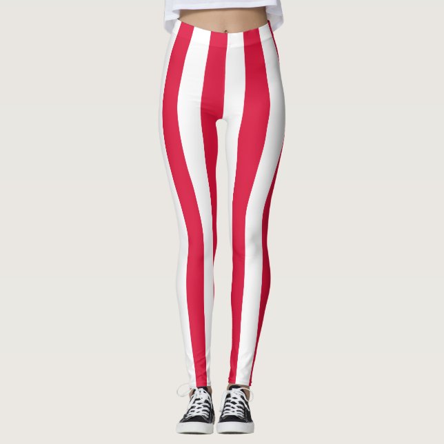 Leggings Pologne Couleurs du drapeau national triées vertic (Devant)