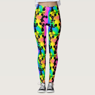 LEGGINGS POM-POM GIRL ABSTRAITES ET COLORÉES