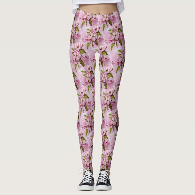 LEGGINGS POMME ROSE BLOSSOM FLORAL (Devant)