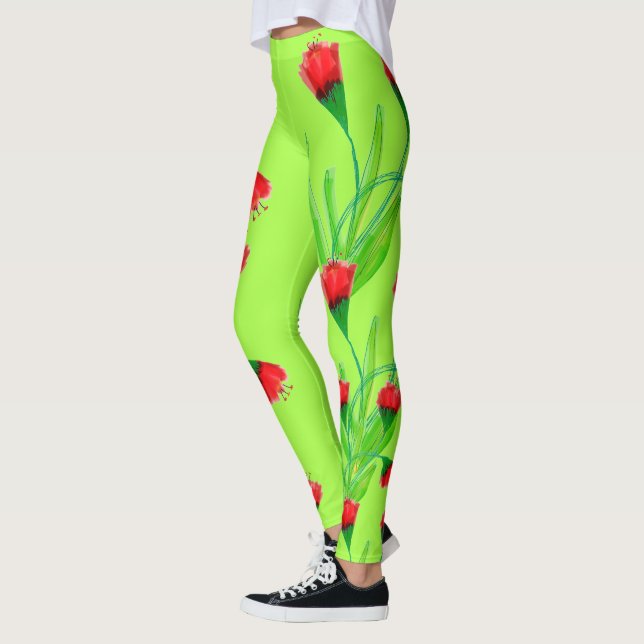 Leggings Pomme Rouge Et Lime (Gauche)