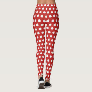 Leggings Pomme rouge motif sur mesure yoga et entraînement