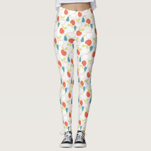 Leggings Pommes rouges et poires bleues Motif