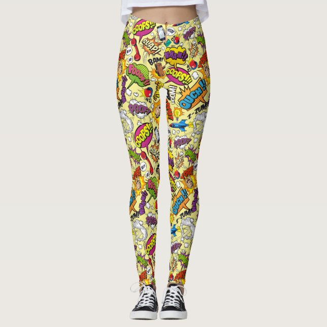 Leggings Pop Art coloré (Devant)
