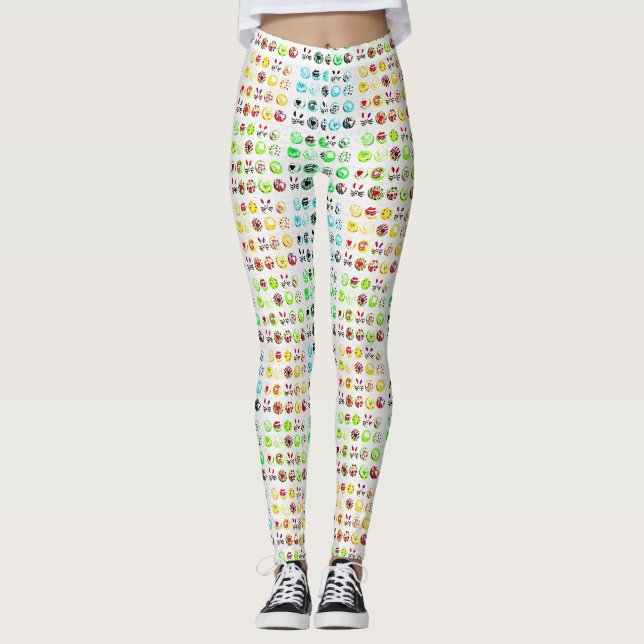 Leggings Pop Art Cupcakes Pâques 2 (Devant)