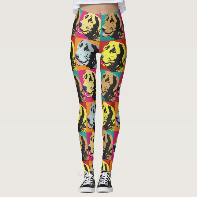 Leggings Pop Art Labrador Retriever (Devant)