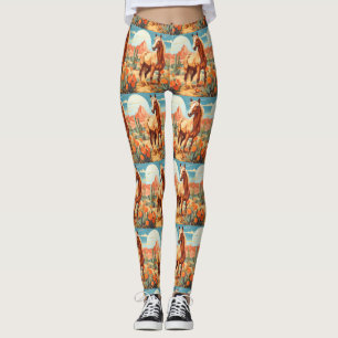 Leggings Pop Art Palomino Desert Horse