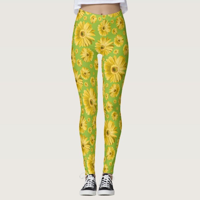 Leggings Pop Daisy Jaune (Devant)