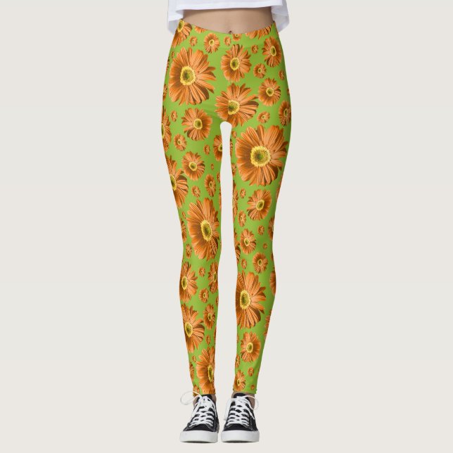 Leggings Pop Daisy Orange (Devant)