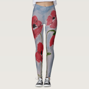 Leggings Poppies rouges sauvages