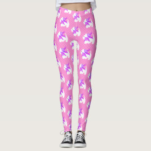 Leggings Populaire mignon blanc Westie Chien rose Check