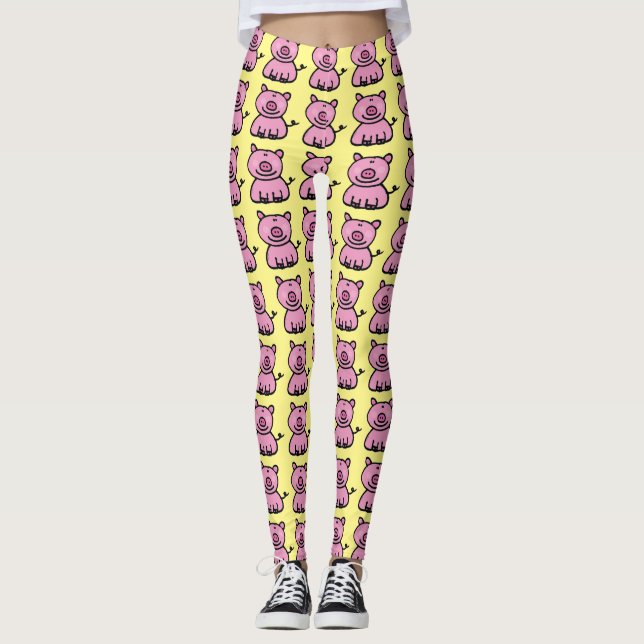 Leggings porcin rose (Devant)