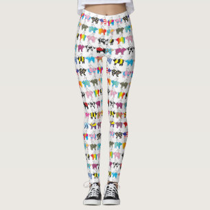 Leggings Porcs de vol dans des guêtres d'une rangée